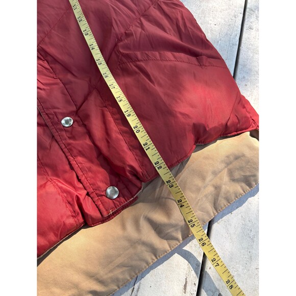 Vintage 60s-70s Reversible Tan and red puffer vest with a retro vibe Size S - Picture 6 of 7